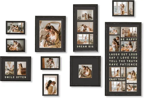 Vista 2 de HELLO LAURA - Marco de Fotos Collage Grande para Colgar en la Pared Marcos de Fotos Elegante Collage de Árbol Regalos para Familia y Amigos 4x6