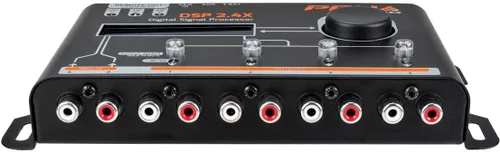 Vista 2 de PRV AUDIO Car Audio DSP 2.4X Digital Crossover y ecualizador 4 canales Full Digital Signal Audio Procesador DSP con secuenciador Remoto Relé