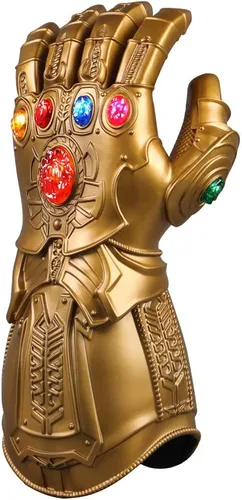 Vista 4 de Thanos Guantes Gems Movable Adulto Cosplay Infinity Gauntlet Brazo con Luces LED