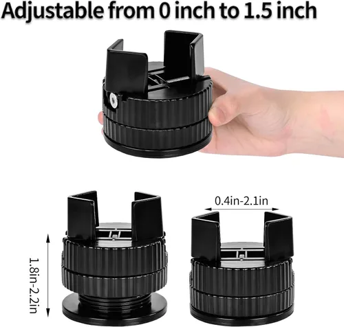 Vista 2 de 4 elevadores de cama con abrazadera de tornillo ajustable de ajuste fino, elevadores de muebles duraderos con una capacidad de carga de 4000 libras
