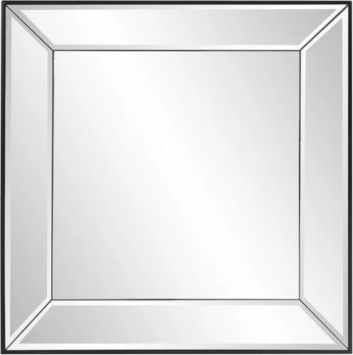 Vista 11 de Howard Elliott Vogue - Espejo cuadrado para colgar de pared o tocador, marco de espejo, 24 x 24 pulgadas