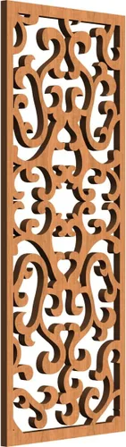 Vista 55 de 9 3/8 pulgadas de ancho x 24 3/8 pulgadas de alto x 1/4 de alto Smithfield paneles de pared de madera con calado, abedul