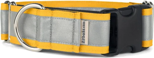Vista 17 de If It Barks - Collar Martingala reflectante de 1.5 pulgadas con hebilla a presión rápida para perros - Ajustable - Fabricado en Estados Unidos
