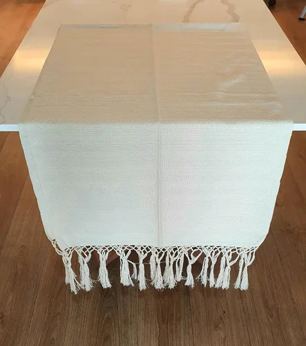 Vista 3 de Chal rebozo de algodón hecho a mano mexicano
