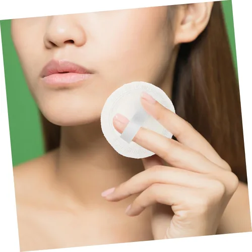 Vista 2 de Kit de maquillaje de 10 piezas de esponja seca, esponja seca, decoración de uñas para arte de uñas, almohadilla de polvo facial, algodón puro blanco