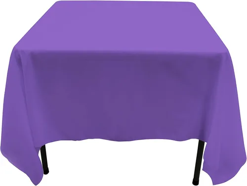 Vista 54 de GEFEII Servilletas de tela de poliéster sólido de 18 x 18 pulgadas para cocina, mantel rectangular cuadrado redondo para bodas, fiestas
