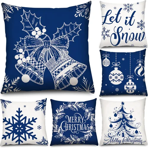 Vista 10 de Tatuo 6 fundas de almohada navideñas fundas de cojín decoración funda de almohada navideña decoración navideña funda de almohada decorativa