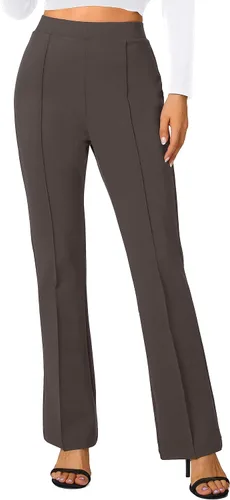 Vista 71 de Urban CoCo Pantalones de trabajo elásticos con corte de bota, pantalones de yoga pequeños para oficina casual