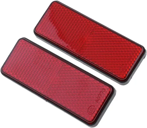 Vista 5 de Kesoto Reflectores cuadrados rojos universales para motocicletas, ATV, motos, motocross, 2