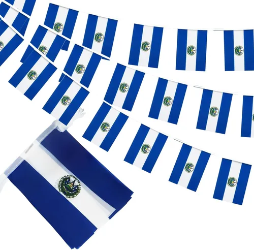 Vista 16 de Banderas de cuerda de 100 países, banderines internacionales, banderas del mundo para bares olímpicos, clubes deportivos, decoraciones escolares