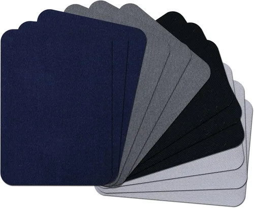 Vista 11 de 15 piezas de parches de tela de calidad premium para planchar por dentro y por fuera, adhesivo más fuerte, algodón, rojo, verde, azul, marrón