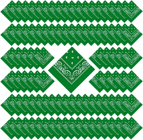 Vista 18 de 100 bandanas a granel, bandanas de cachemira para hombres y mujeres