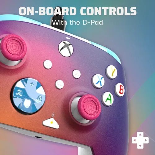 Vista 3 de PDP Gaming REMATCH Enhanced Wired Gaming Controller Licensed Xbox Series XS Gamepad, Xbox One, Windows PC, Mappable Back Buttons, Customizable