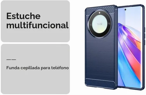 Vista 4 de for Honor Magic 5 Lite - Funda con 2 protectores de pantalla HD, antideslizante, absorción de impactos, flexible TPU fibra de carbono, parachoques