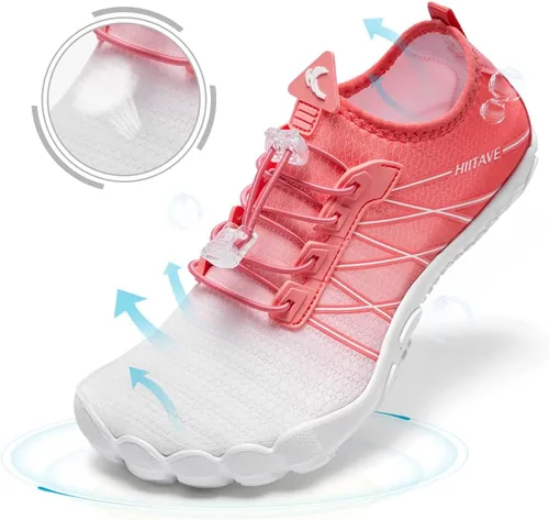 Vista 2 de HIITAVE Zapatos de agua antideslizantes, zapatos acuáticos descalzos, de secado rápido, ligeros con playa, río, piscina, para hombres y mujeres