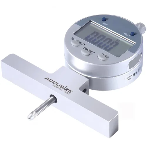 Vista 7 de Accusize Industrial Tools - Medidor de profundidad digital electrónico de 0-55.9 cm, en pulgadas/métrico/fraccional, con 2 puntos extra