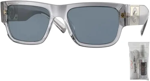 Vista 2 de Versace VE4406 Rectangle Sunglasses for Men BUNDLE With Designer iWear Complimentary Eyewear Kit