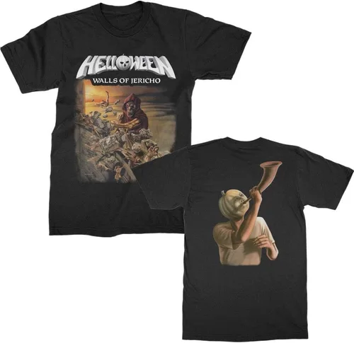 Vista 3 de Helloween Walls of Jericho - Camiseta para hombre, color negro, L