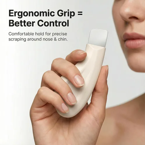 Vista 6 de Sookga Herramienta removedor de puntos negros, raspador facial de silicona para limpieza profunda, espátula facial exfoliante, removedor de puntos