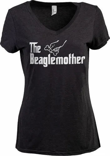 Vista 51 de The Dogmother Divertida camiseta con cuello en V para mujer, con cuello en V (italiano) Greyhound