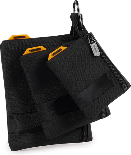 Vista 3 de ToughBuilt Bolsas de cierre de 3 piezas, bolsas de almacenamiento de tela balística 1680D resistentes con asas y cremalleras reforzadas