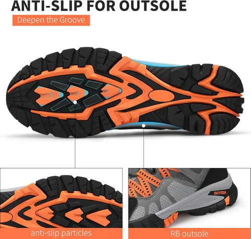 Vista 4 de GLANOUDUN Steel Toe Shoes for Men Outdoor Men's Work Sneakers Comfort Safety Toe Working Shoes for Men Indestructible Industrial Construction Shoes