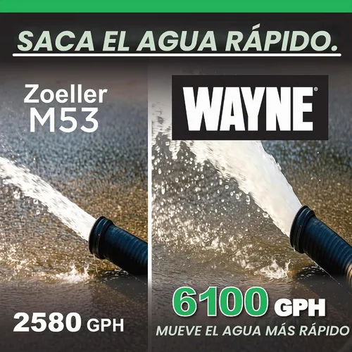 Vista 3 de WAYNE CDU1000 1 HP Bomba sumergible de hierro fundido y acero inoxidable con interruptor de flotador vertical integrado - 58321-WYN2