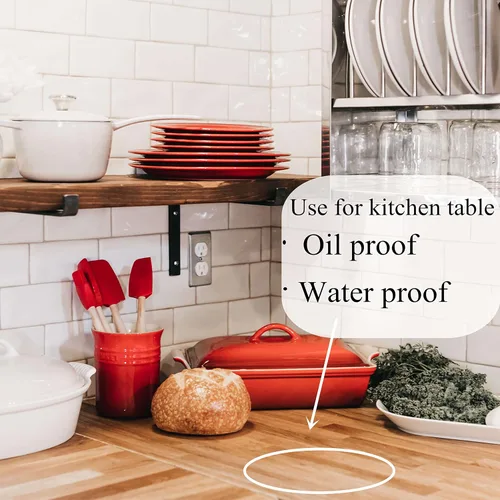 Vista 6 de Heroad Película protectora transparente impermeable y autoadhesiva extraíble para armarios de cocina, estantes, cajones, estantes, escritorios, 17.7