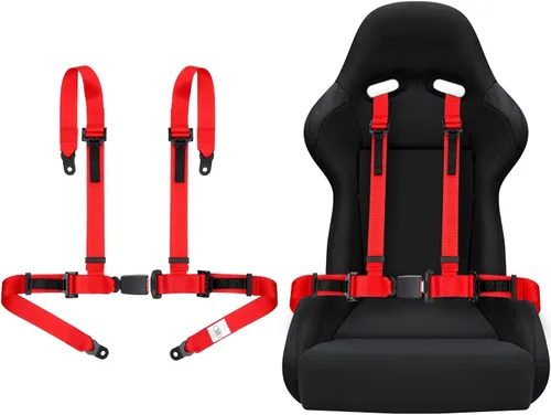 Vista 9 de Yakitoko Juego de arnés de seguridad universal de 4 puntos de 2 pulgadas, compatible con Go Kart, UTV, ATV, Racing Negro