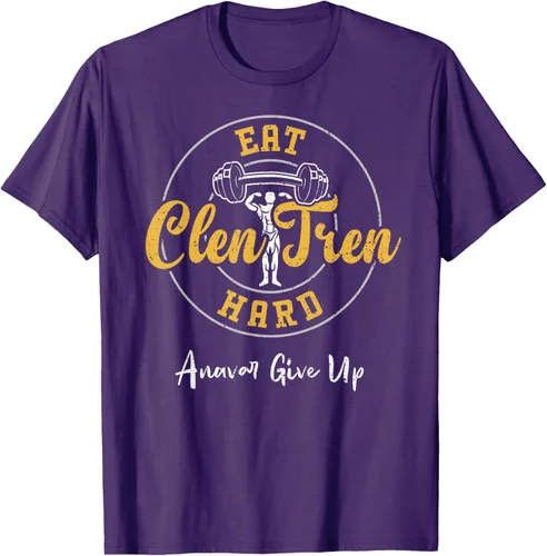 Vista 66 de Culturismo: Comer Clen Tren Hard Anavar Give Up - Camiseta de gimnasio, Negro