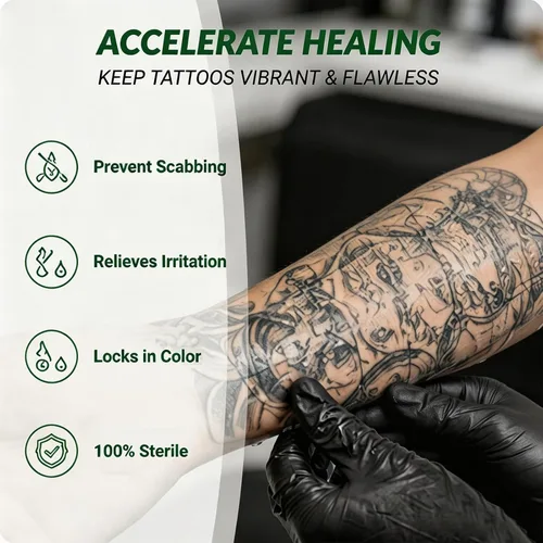 Vista 3 de 3 rollos de vendaje de cuidado posterior de tatuaje, película impermeable para tatuaje, cinta de parche de segunda piel, cinta curativa