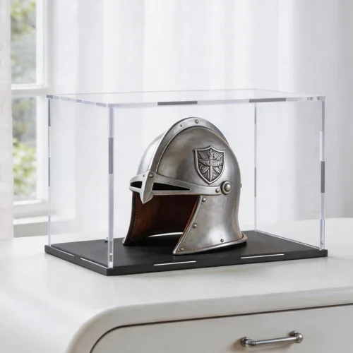 Vista 8 de Vitrina de acrílico completamente ensamblada, caja de acrílico transparente de 4 pulgadas para exhibición de coleccionables, vitrina de vidrio