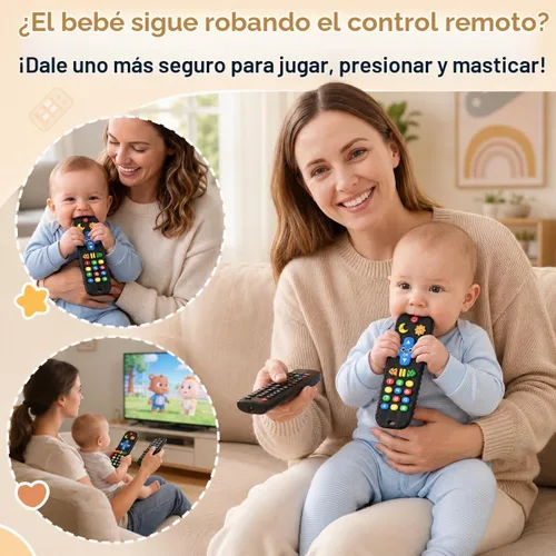 Vista 3 de Mordedor remoto del bebé del silicón de los juguetes de la dentición del Baby Essentials - Juguetes sensoriales para masticar, mordedor para bebé