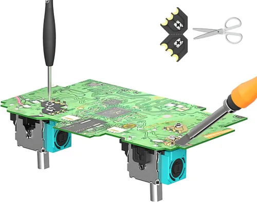 Vista 2 de ElecGear 8X Joystick Drift Fix Kit de reparación para controlador, resuelve problemas de deriva con corrección de resistencia variable para PS5