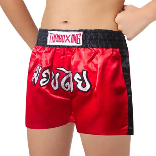 Vista 4 de SIAMKICK Pantalones cortos Muay Thai para niños (4 años - 12 años) boxeo Kickboxing MMA entrenamiento para niños y niñas