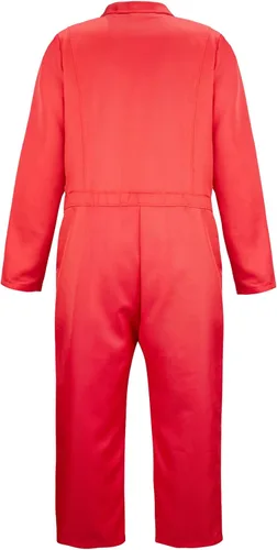 Vista 3 de Traje rojo de manga larga para hombre, traje rojo con capucha, traje de salto para cosplay, traje rojo para adultos