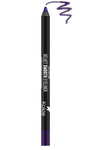 Vista 13 de Kokie Cosmetics Lápiz delineador de ojos impermeable de terciopelo suave, azul brillante, 0.042 onzas
