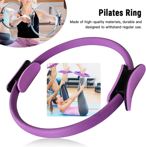 Vista 2 de Karlak Conjuntos de yoga para mujeres, equipo de pilates en casa, anillo mágico de pilates, bandas de botín para entrenamiento de glúteos, pelota
