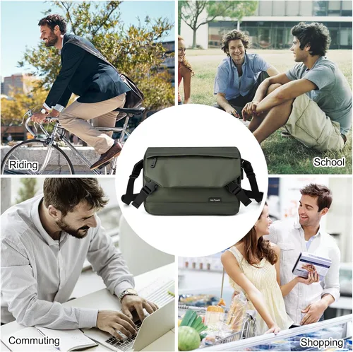 Vista 7 de FANDARE Elegante bolso de hombro para hombre, bolso cruzado tipo mensajero, maletín pequeño, bolso bandolera para hombres para el trabajo