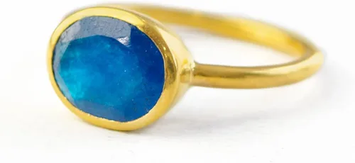 Vista 170 de Oval Birthstone Ring Bezel Set in Vermeil Gold, Sterling Silver, or Rose Gold, Stacking Birthstone Ring [rOMB]