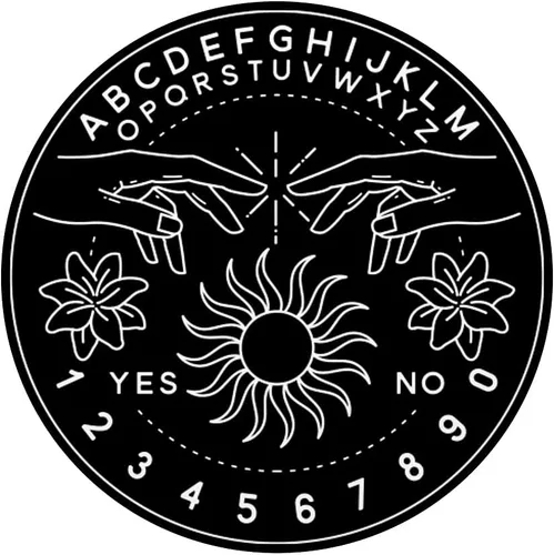 Vista 3 de Ouija Board Creepy Horror Juego Jugando Halloween Art PopSockets Swappable PopGrip