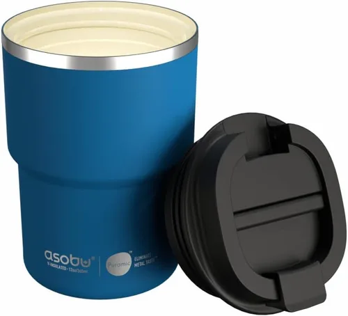 Vista 31 de asobu Taza de viaje 360 – Taza de acero inoxidable aislada al vacío de 28 onzas con tapa y asa a prueba de derrames de 360° – Mantiene las bebidas