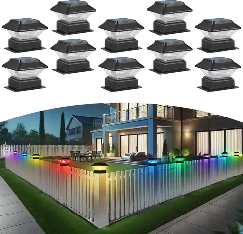 Vista 11 de 50 Lumen Luces Solares para Postes, 3 Modos Luces para Deck al Aire Libre, Valla, Tapa de Poste - 4x4 3.5x3.5 4.5x4.5 o 5.5x5.5, Luces LED