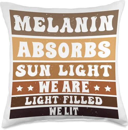 Vista 4 de Black History Month Melanin Pride Throw Pillow