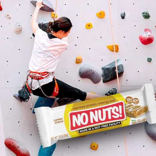 Vista 4 de No Nuts! Barras de proteínas veganas 100 % libres de nueces, libre de lácteos, proteínas + barras energéticas, orgánicas, Kosher, sin huevos, sin