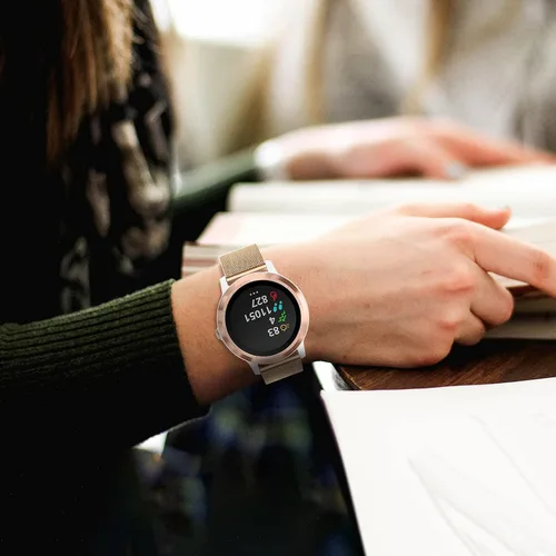 Vista 6 de Correa de reloj para Garmin Vivoactive 3/3 Music, compatible con Garmin Forerunner 245/645 Music
