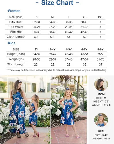 Vista 6 de IFFEI Mommy and Me - Vestido a juego con tirantes delgados, vestido casual de verano para playa, sin mangas, con diadema