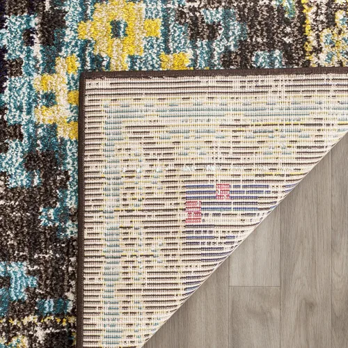 Vista 4 de SAFAVIEH Monaco Collection - Alfombra para pasillo, 2.2 x 6 pies, diseño bohemio de enrejado de diamantes, no desprende pelusa y de fácil cuidado