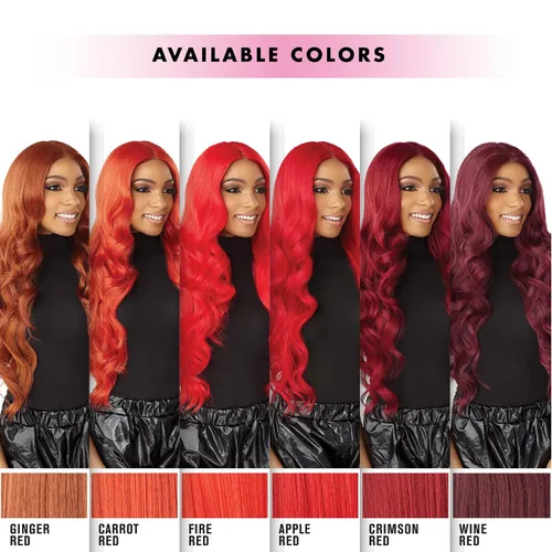 Vista 7 de Sensationnel Peluca de encaje Shear Muse – Danisha Deep Laceparting atada a mano lista para usar unidades sintéticas prediseñadas (1 JETBLACK)