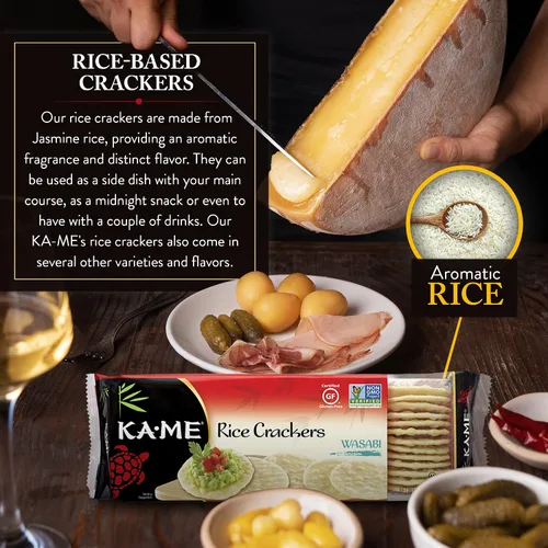 Vista 6 de Kame Rice Cracker Wasabi, 3.5000 onzas (paquete de 6)